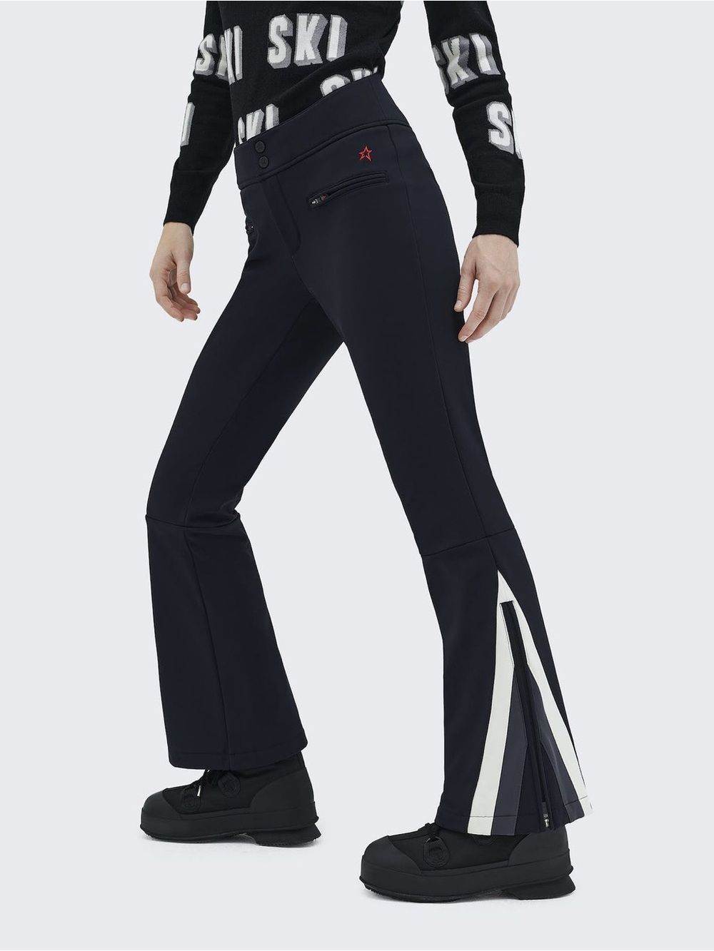 Perfect Moment Aurora Flare Chevron Flare Ski Pants Black Waterproof Large